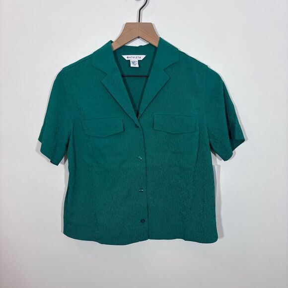 Athleta Echo Top NEW with tags Size XXS Textured Green - Picture 4 of 13